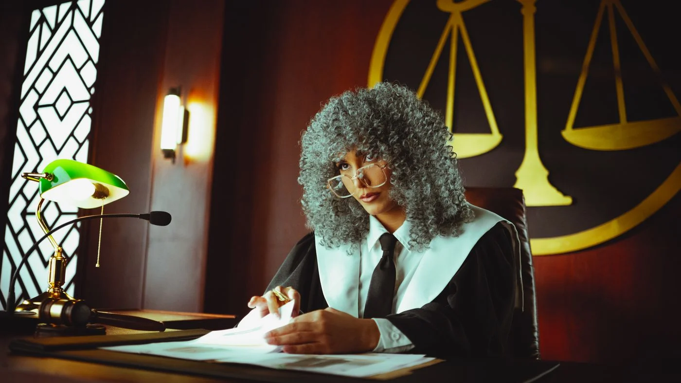 Illustrative scene of judicial document review